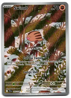 Swinub 165/159 - 🌊 Journey Together Illustration Rare Pokemon TCG 🖤 - LP - Image 1