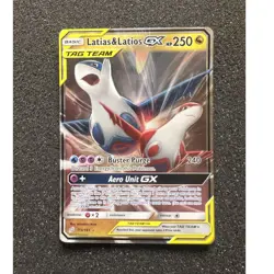 Pokemon TCG Latias & Latios GX Tag Team Ultra Rare Holo SM Team Up 113/181 250HP - Image 1