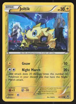 Joltik 26/119 Common Phantom Forces Pokemon Reverse Holo Lightly Played - Image 1