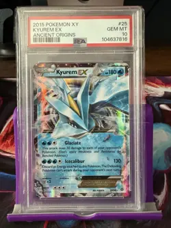 Pokemon Kyurem EX Ultra Rare Holo 25/98 XY Ancient Origins PSA 10 2015 TCG - Image 1