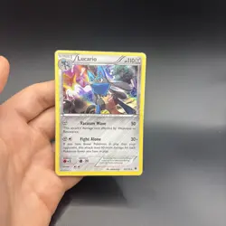 Pokemon TCG Lucario 63/124 Cosmos Holo Rare Pokemon XY Fates Collide - Image 1