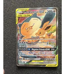 Pokemon TCG Eevee & Snorlax GX SM169 Promo TAG TEAM Holo 270 HP English 2019 - Image 1