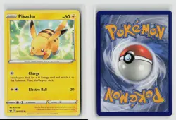 Pikachu #065/202 Swsh01 Sword & Shield Base Set Non Holo Pokemon TCG NM - Image 3