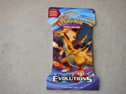 2016 POKEMON XY EVOLUTIONS SLEEVED BOOSTER PACK BLISTER PACKS CHARIZARD - Image 1
