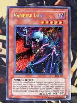 Yugioh: Vampire Lord - DCR-000 - Secret Rare - Unlimited - NM - Image 1