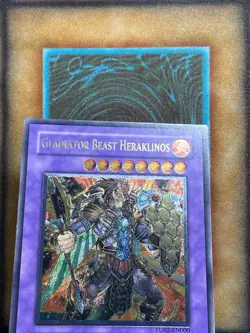 Yugioh Gladiator Beast Heraklinos TU02-EN000 Ultimate Rare LP (#2) - Image 2