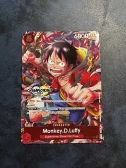 ST01-012 Monkey D Luffy Championship Promo Alt Art One Piece Card Game TCG - Image 1