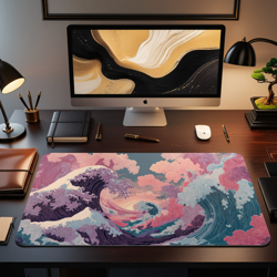 Japanese Playmat | Japanese Great Wave Themed Playmat | Unofficial MTG Playmat - Image 2