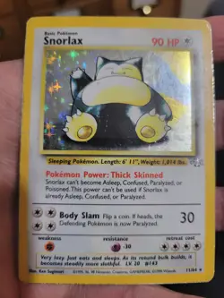 1999 Pokemon Jungle #11 Snorlax Holo Card - Heavy Play - Image 1