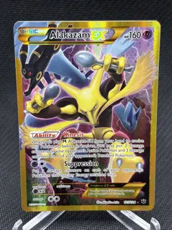 Alakazam EX Fates Collide 125/124 Full Art Holo Secret Rare Pokemon TCG Card - Image 1