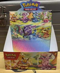 Pokemon TCG Prismatic Evolutions Mini Tin *EMPTY* Display Box NO PACKS OR CARDS - Image 1