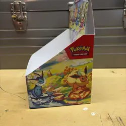 Pokemon TCG Prismatic Evolutions Mini Tin *EMPTY* Display Box NO PACKS OR CARDS - Image 5