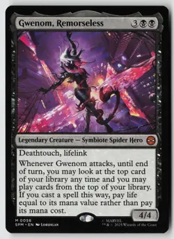 Gwenom, Remorseless 56 Mythic Marvel's Spider-Man Magic: The Gathering Near Mint - Image 1