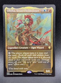 MTG Obeka, Brute Chronologist R Commander Legends #609 Etched - Image 1