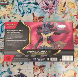 Pokemon TCG Mega Lucario EX Figure Collection Box Promo Booster English Sealed - Image 2