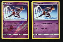 Pokemon TCG Deoxys 69/168 Sun & Moon Celestial Storm Reverse Holo Rare + Regular - Image 2