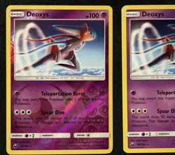 Pokemon TCG Deoxys 69/168 Sun & Moon Celestial Storm Reverse Holo Rare + Regular - Image 3