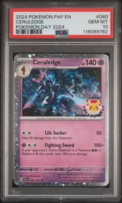 Ceruledge 040/091 2024 Pokemon Day Cosmos Holo Promo Pokemon TCG - PSA 10 - Image 1