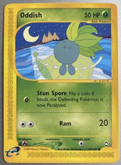Pokemon TCG Oddish 97/147 Aquapolis English - Image 1