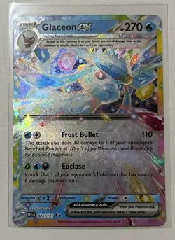 Pokemon Glaceon ex 026/131 Sv Prismatic Evolutions Double Rare Holo English - Image 1