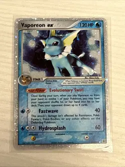 Pokemon Vaporeon EX Delta Species 110/113 Ultra Rare Lightly Played LP - Image 1