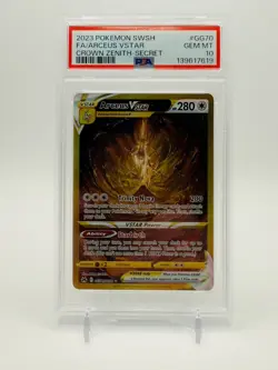 Pokemon TCG Arceus v Star GG70/GG70 English Crown Zenith PSA 10 - Image 1