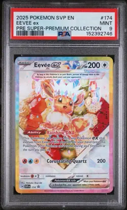 Eevee Ex 2025 Pokemon S&V Black Star Promo Pre Super-premium #174 PSA 9 - Image 1