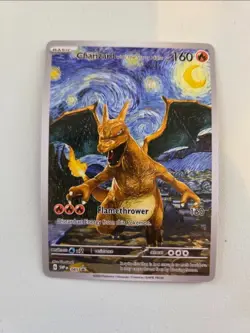 Pokemon Charizard Starry Night Van Gogh Black Star Promo Fan Art Card - 160 HP - Image 1