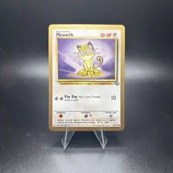Pokemon Card TCG Meowth Fruit Roll Up Gold Bordered Promo 56/64 Near Mint -c - Image 1