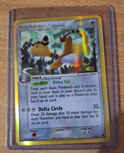 Ampharos rare holo pokemon card in great condition in hard sleeve - Image 1
