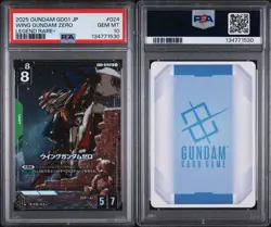 PSA 10 Wing Gundam Zero GD01-024 LR+ Gem Mint Foil Japanese 2025 Gundam Card 024 - Image 3