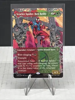 Scarlet Spider, Ben Reilly (Borderless Foil) Marvel's Spider-Man MTG Foil NM 214 - Image 1
