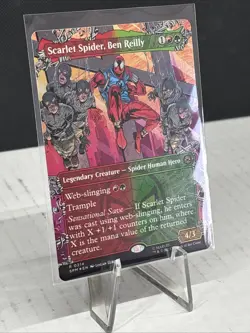 Scarlet Spider, Ben Reilly (Borderless Foil) Marvel's Spider-Man MTG Foil NM 214 - Image 2