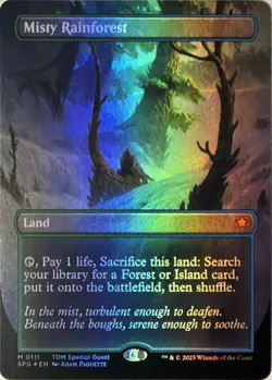 Misty Rainforest (Borderless) 111 Special Guests Magic: The Gathering Foil NM - Image 1