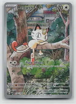 Meowth 106/094 Illustration Rare Phantasmal Flames Pokemon Near Mint - Image 1