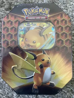 Pokemon TCG Hidden Fates Raichu GX Tin Sealed NEW - Image 1