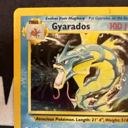 Pokemon TCG Gyarados Base Set 6/102 Holo Unlimited Holo Rare HP Damaged - Image 2
