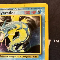 Pokemon TCG Gyarados Base Set 6/102 Holo Unlimited Holo Rare HP Damaged - Image 3