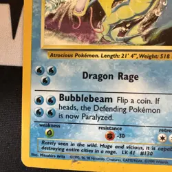 Pokemon TCG Gyarados Base Set 6/102 Holo Unlimited Holo Rare HP Damaged - Image 5