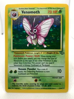 Venomoth 13/64 Holo Rare Unlimited Jungle 1999 WoTC Pokemon TCG - Image 1