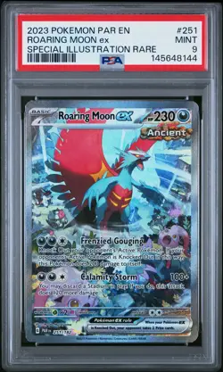 Roaring Moon EX 251/182 Special Illustration Rare Pokemon PSA 9 *144 - Image 1