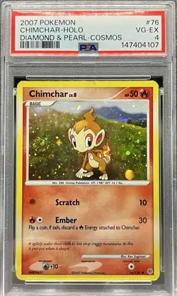 2007 POKEMON DIAMOND & PEARL | COSMOS CHIMCHAR-HOLO 76 - Image 1