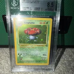 1999 Pokemon Jungle unlimited #15 Vileplume holo BGS 8.5 - Image 1