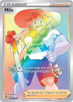 Milo (Secret, #201/192) - Holofoil SWSH - Rebel Clash NM Pokemon - Image 1