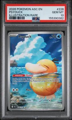 2026 Pokemon Ascended Heroes Psyduck Illustration Rare #226/217 PSA 10 GEM MINT - Image 1