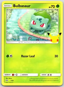 POKEMON MCDONALD'S 25TH ANNIVERSARY PROMOS BULBASAUR 001/025 PROMO NON HOLO NM - Image 1