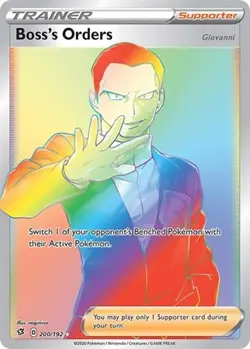 Boss's Orders (Secret, #200/192) - Holofoil SWSH - Rebel Clash NM Pokemon - Image 1
