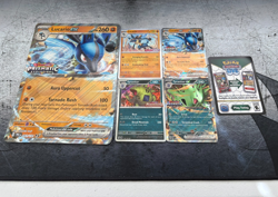 Pokemon TCG Scarlet & Violet Prismatic Evolutions Lucario ex & Tyranitar ex - Image 1