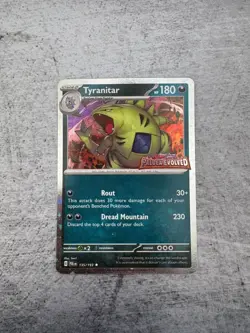 Pokemon TCG Scarlet & Violet Prismatic Evolutions Lucario ex & Tyranitar ex - Image 2