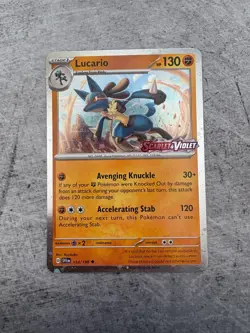 Pokemon TCG Scarlet & Violet Prismatic Evolutions Lucario ex & Tyranitar ex - Image 3